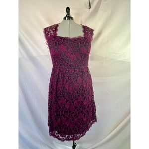 ADRIANNA PAPELL MULBERRY LACE SHEATH DRESS SIZE 18W